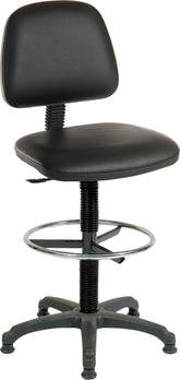 Ergo Blaster Draughter Medium Back PU Operator Office Chair without Arms Black - 1100PUBLK/1163 DD